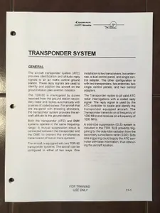 Embraer EMB-120 Brasilia ATC Transponder System Training Manual